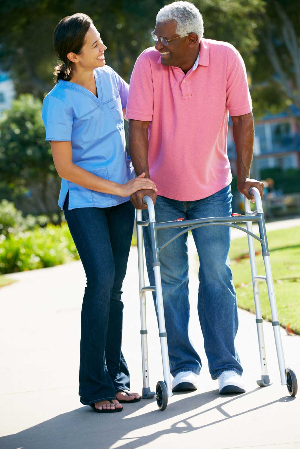 An Older Man With Health Aide