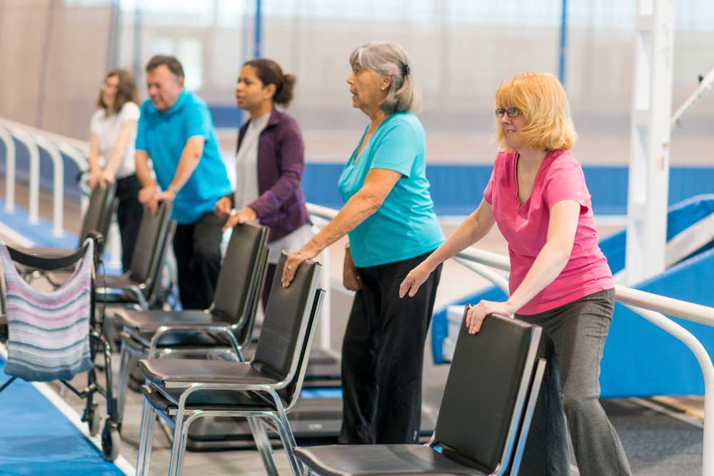 Older People doing Chair Exercises