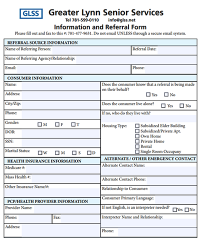 GLSS Information and Referral Form for Professionals