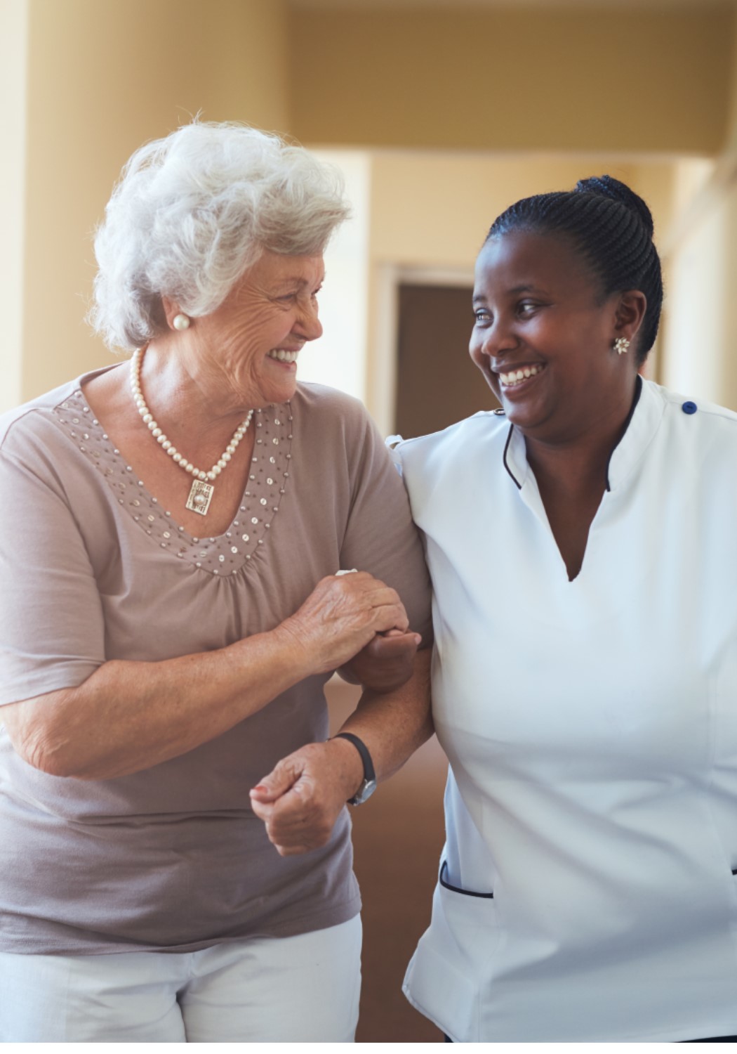 An Older Woman with a Home Health Aid